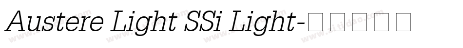 Austere Light SSi Light字体转换
